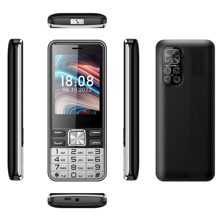 S5630, 2.8 inch, 3000mAh, 21 Key, Support Bluetooth, Flashlight, GSM, Quad SIM (Black) - SERVO by buy2fix | Online Shopping UK | buy2fix