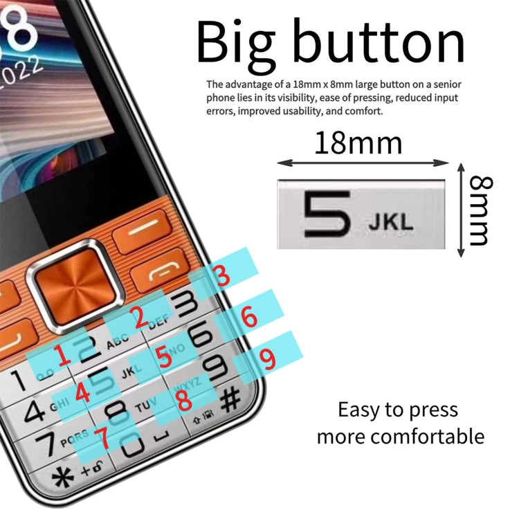 S5630, 2.8 inch, 3000mAh, 21 Key, Support Bluetooth, Flashlight, GSM, Quad SIM (Black) - SERVO by buy2fix | Online Shopping UK | buy2fix