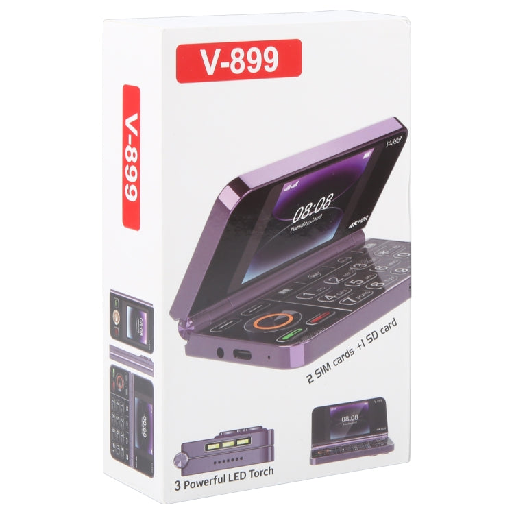 SOYES V-899, 32MB+64MB, 2.4 inch + 2.8 inch Display MTK6261D CPU, BT 3.0, Network: 2G, Dual SIM (Purple) - SOYES by SOYES | Online Shopping UK | buy2fix