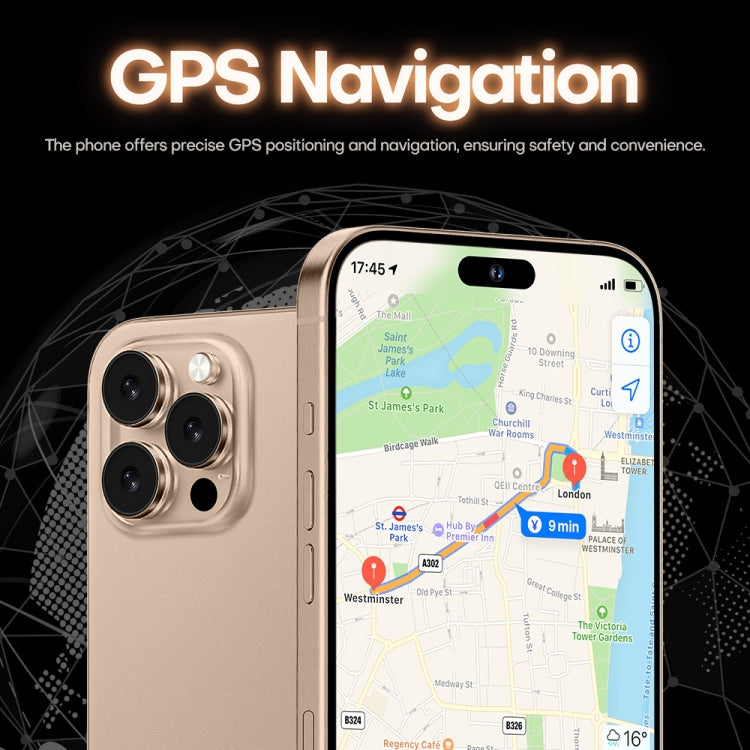 i16 Pro Max / A08A, 3GB+64GB, 6.73 inch Screen, Face Identification, Android 8.1 MTK6753 Octa Core, Network: 4G, Dual SIM, EU Plug (Gold) - by buy2fix | Online Shopping UK | buy2fix