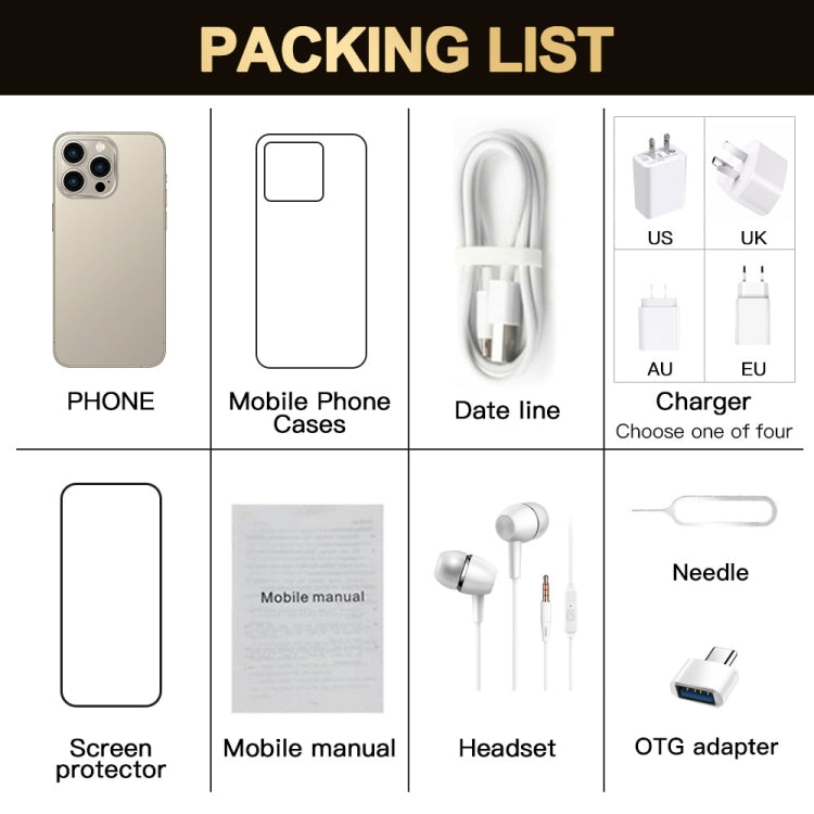 i16 Pro Max / Q5, 2GB+16GB, 6.5 inch Screen, Face Identification, Android 8.1 MTK6580P Quad Core, Network: 3G, Dual SIM, EU Plug (White) - by buy2fix | Online Shopping UK | buy2fix