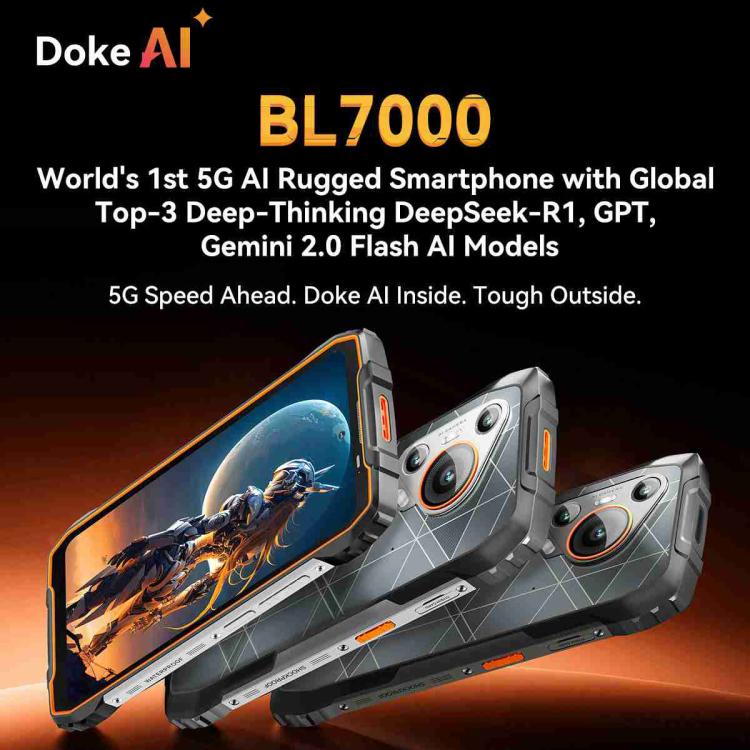 Blackview BL7000 Rugged Phone, 8GB+256GB, 6.78 inch Android 15 MediaTek Dimensity 6300 Octa Core, Network: 5G, NFC, OTG (Orange) - Blackview by Blackview | Online Shopping UK | buy2fix