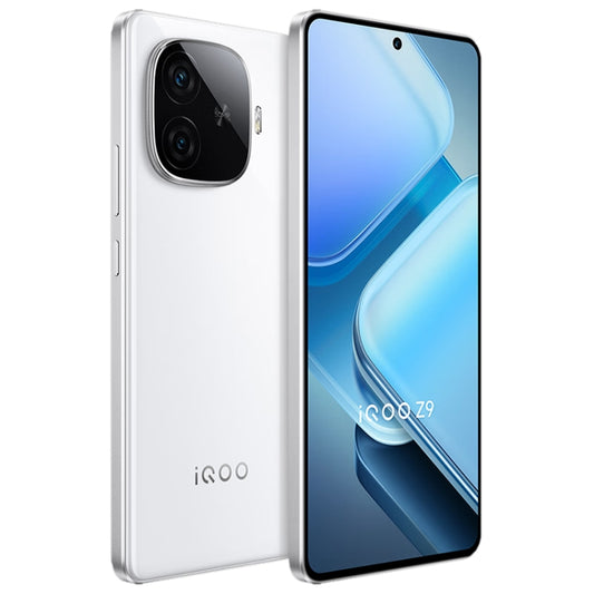 vivo iQOO Z9, Dual Back Cameras, 12GB+512GB, Face ID Screen Fingerprint Identification, 6.78 inch Android 14.0 OriginOS 4 Snapdragon 7 Gen 3 Octa Core 2.63GHz, OTG, NFC, Network: 5G, Support Google Play (White) by vivo