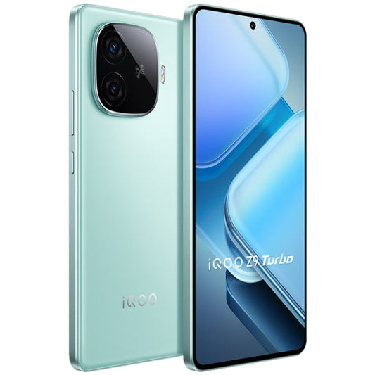 vivo iQOO Z9 Turbo, Dual Back Cameras, 16GB+512GB, Face ID Screen Fingerprint Identification, 6.78 inch Android 14.0 OriginOS 4 Snapdragon 8s Gen 3 Octa Core 3.0GHz, OTG, NFC, Network: 5G, Support Google Play (Mint Green) by vivo