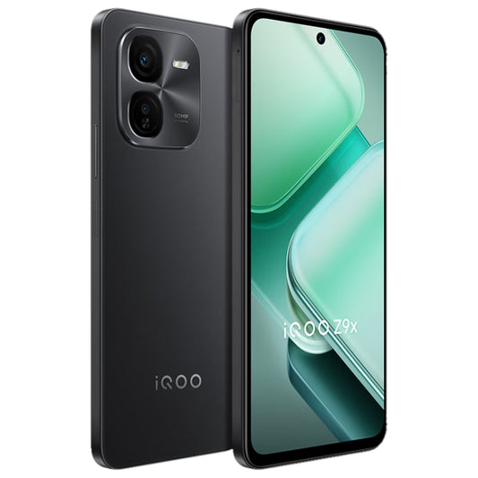 vivo iQOO Z9x, Dual Back Cameras, 8GB+128GB, Face ID Screen Fingerprint Identification, 6.72 inch Android 14.0 OriginOS 4 Snapdragon 6 Gen 1 Octa Core 2.2GHz, OTG, Network: 5G, Support Google Play (Black) by vivo
