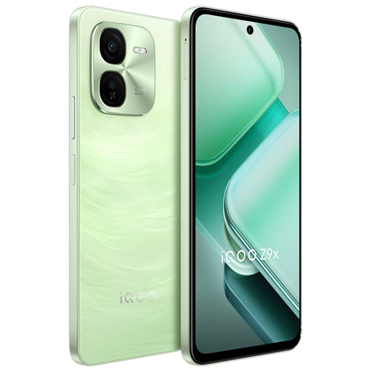 vivo iQOO Z9x, Dual Back Cameras, 8GB+256GB, Face ID Screen Fingerprint Identification, 6.72 inch Android 14.0 OriginOS 4 Snapdragon 6 Gen 1 Octa Core 2.2GHz, OTG, Network: 5G, Support Google Play (Light Green) by vivo