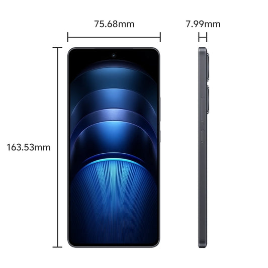 vivo iQOO Neo9S Pro+, 16GB+512GB, Face ID & Ultrasonic 3D Fingerprint Identification, 6.78 inch Android 14 OriginOS 4 Snapdragon 8 Gen 3 Octa Core 2.63GHz, OTG, NFC, Network: 5G, Support Google Play (Black) by vivo