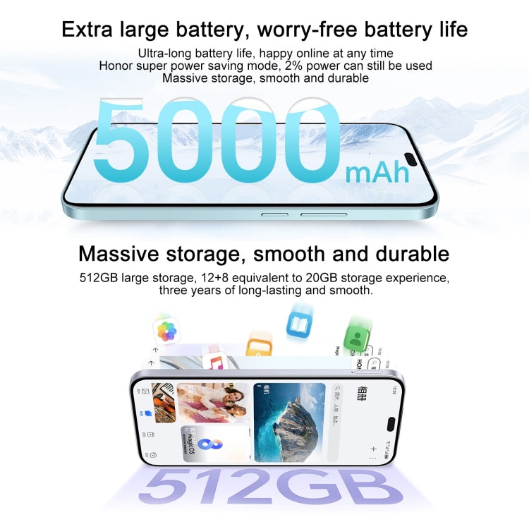 Honor X60i, 12GB+512GB, Screen Fingerprint, 6.7 inch MagicOS 8.0 Dimensity 6080 Octa Core, Network: 5G, OTG, Not Support Google Play (White) - Honor by HONOR | Online Shopping UK | buy2fix
