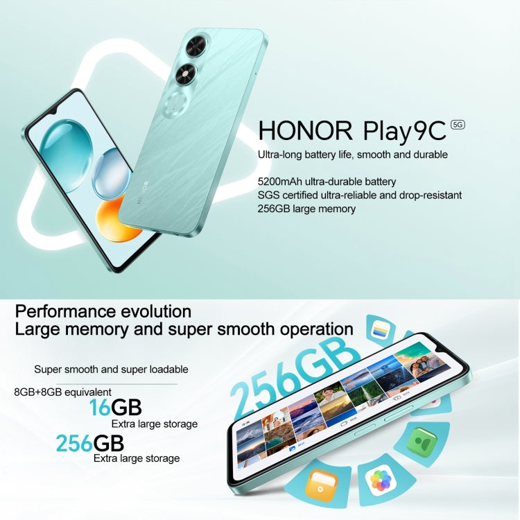 Honor Play9C 5G, 6GB+128GB, Side Fingerprint, 6.56 inch MagicOS 8.0 Dimensity 6100+ Octa Core, Network: 5G, OTG, Not Support Google Play (Black) - Honor by HONOR | Online Shopping UK | buy2fix