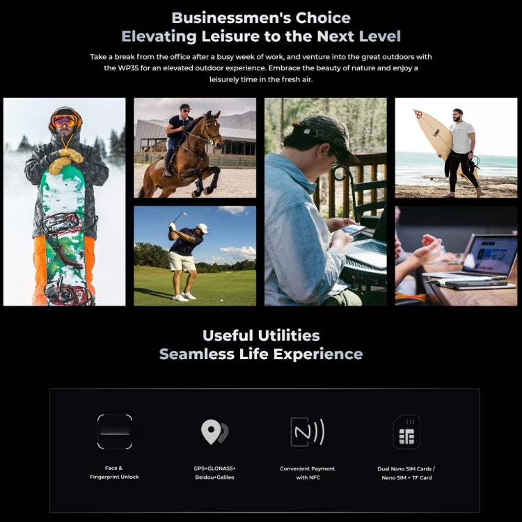 Oukitel WP35 5G Rugged Phone, 8GB+256GB, IP68/IP69K Fingerprint Identification, 11000mAh, 6.6 inch MediaTek Dimensity 6100+ Octa Core, NFC, OTG, Network: 5G (Green) by OUKITEL