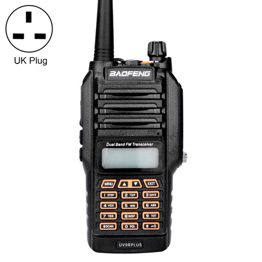 BaoFeng BF-UV9R Plus 10W Waterproof Dual Band Radio Handheld Antenna Walkie Talkie, UK Plug - Handheld Walkie Talkie by BAOFENG | Online Shopping UK | buy2fix