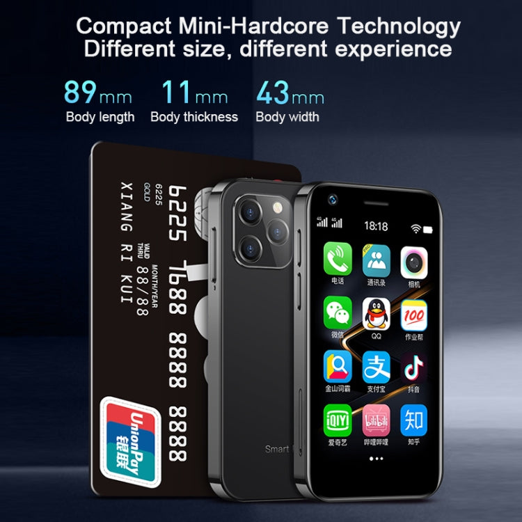 SOYES XS12, 2GB+16GB, Face Recognition, 3.0 inch Android 9.0 MTK6737M Quad Core up to 1.1GHz, Bluetooth, WiFi, FM, Network: 4G, Dual SIM(Black) - SOYES by SOYES | Online Shopping UK | buy2fix