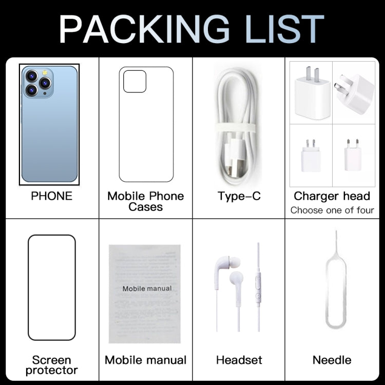 i13 Pro Max N83, 2GB+8GB, 6.1 inch Notch Screen, Face Identification, Android 6.0 Spreadtrum 7731G Quad Core, Network: 3G, Dual SIM, with 64GB TF Card(White) by buy2fix