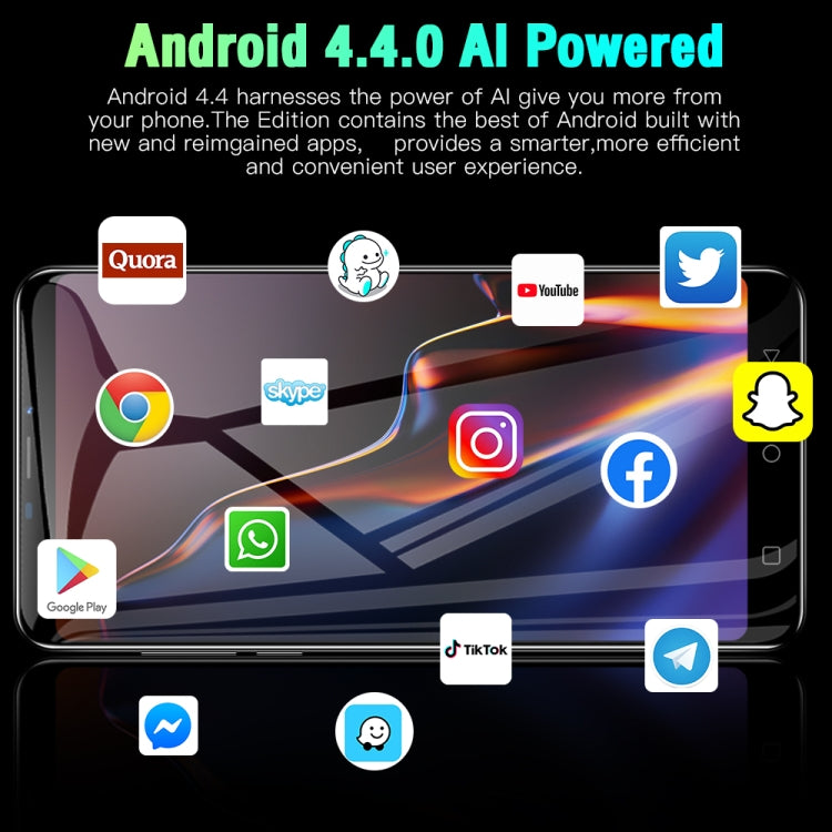 Note80 / D76, 512MB+4GB, 5.0 inch Screen, Face Identification, Android 4.4 MTK6572 Dual Core, Network: 3G(Black) by buy2fix