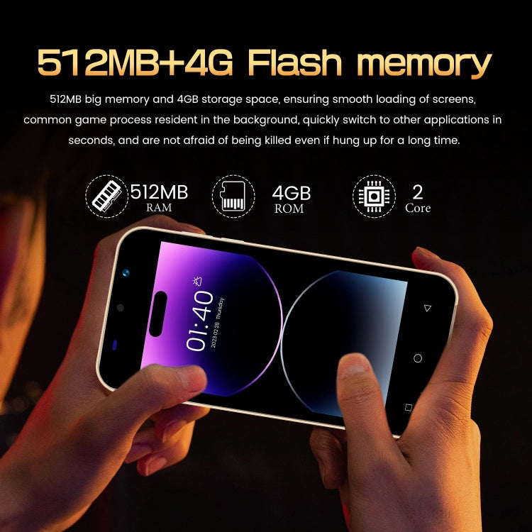 i14 mini HRDP5, 512MB+4GB, 5.0 inch Screen, Face Identification, Android 5.0 MTK6572 Dual Core, Network: 3G (Gold) - by buy2fix | Online Shopping UK | buy2fix