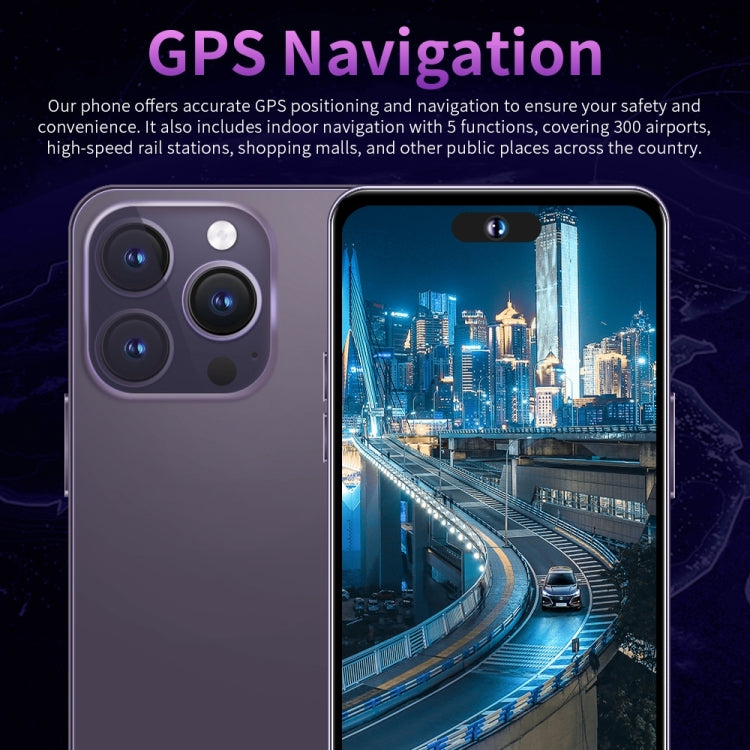 i14ProMax C58, 3GB+64GB, 6.8 inch Screen, Face Identification, Android 8.1 MMTK6737 Quad Core, OTG, Network: 4G (Dark Purple) - by buy2fix | Online Shopping UK | buy2fix