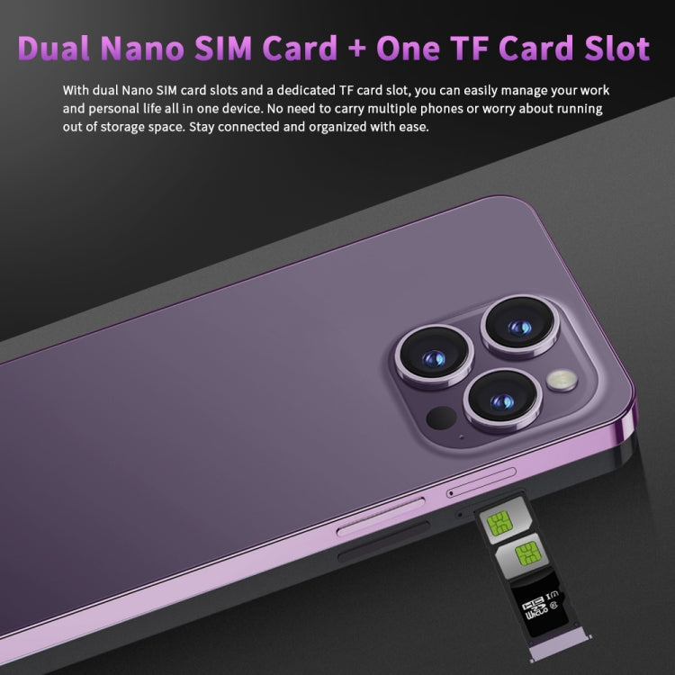 i14ProMax C58, 3GB+64GB, 6.8 inch Screen, Face Identification, Android 8.1 MMTK6737 Quad Core, OTG, Network: 4G (Dark Purple) - by buy2fix | Online Shopping UK | buy2fix
