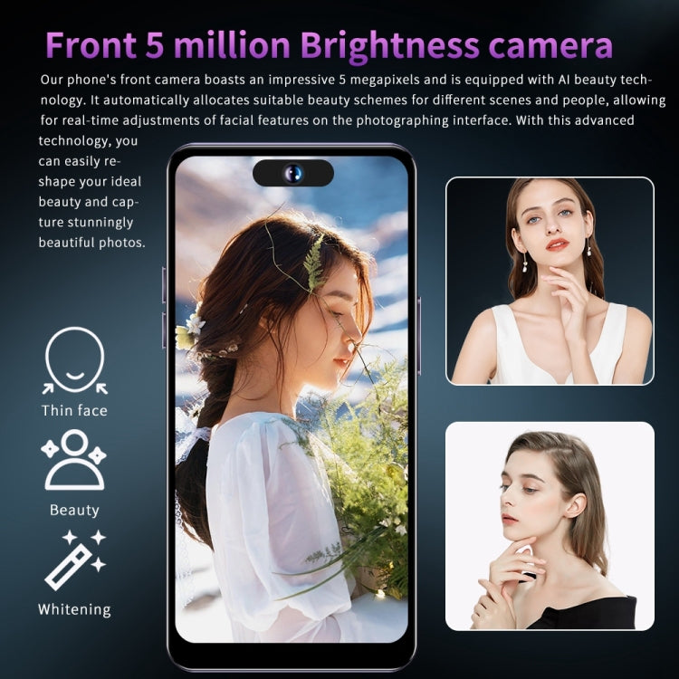 i14ProMax C58, 3GB+64GB, 6.8 inch Screen, Face Identification, Android 8.1 MMTK6737 Quad Core, OTG, Network: 4G (Dark Purple) - by buy2fix | Online Shopping UK | buy2fix