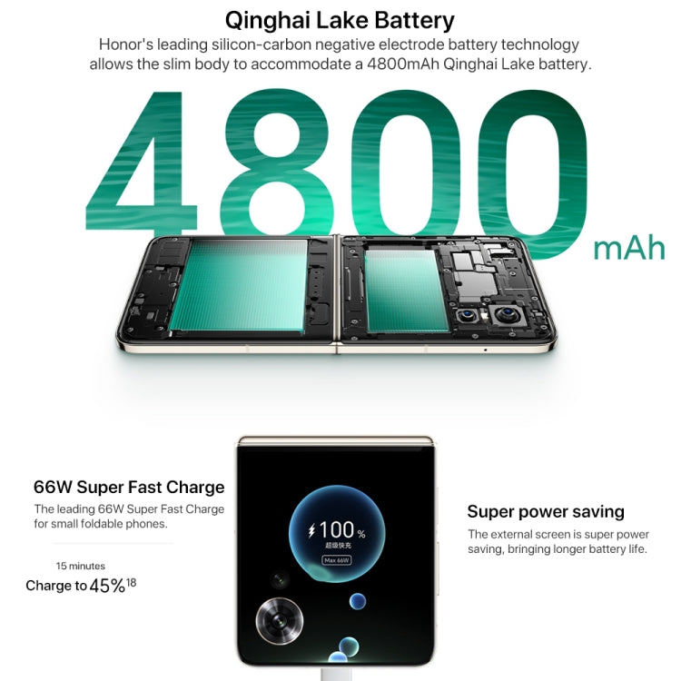 Honor Magic V Flip, 12GB+1TB, 6.8 inch + 4.0 inch Screen MagicOS 8.0 Snapdragon 8+ Gen 1 Octa Core, Network: 5G, NFC, OTG (Black) - Honor by HONOR | Online Shopping UK | buy2fix