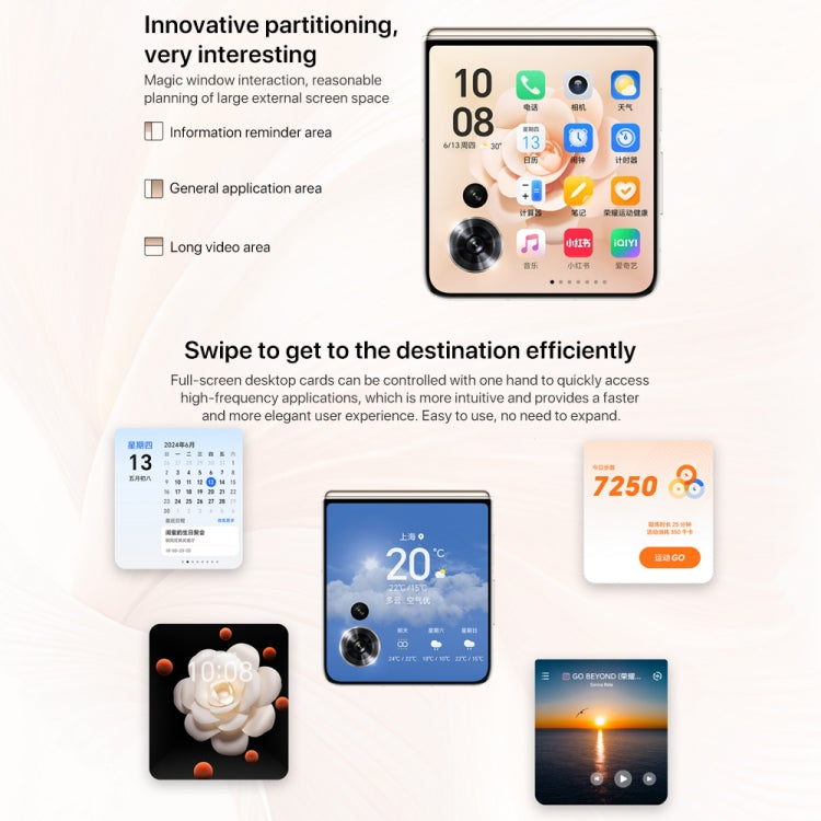 Honor Magic V Flip, 12GB+1TB, 6.8 inch + 4.0 inch Screen MagicOS 8.0 Snapdragon 8+ Gen 1 Octa Core, Network: 5G, NFC, OTG (White) - Honor by HONOR | Online Shopping UK | buy2fix