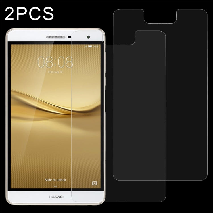 2 PCS 7 inch Universal 0.4mm 9H Surface Hardness Tempered Glass Screen Protector - Others by buy2fix | Online Shopping UK | buy2fix