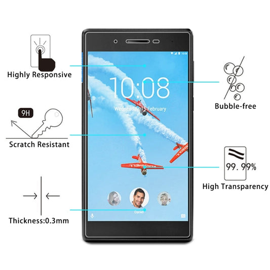 100 PCS 0.3mm 9H Full Screen Tempered Glass Film for Lenovo Tab 7 / Tab 4 TB-7504 - Others by buy2fix | Online Shopping UK | buy2fix