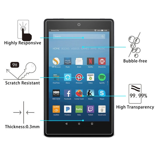 0.3mm 9H Full Screen Tempered Glass Film for Amazon Kindle Fire HD 8 2017 - Others by buy2fix | Online Shopping UK | buy2fix