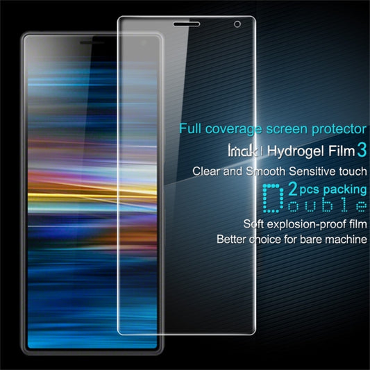 2 PCS IMAK 0.15mm Curved Full Screen Protector Hydrogel Film Front Protector for Sony Xperia 10 by imak