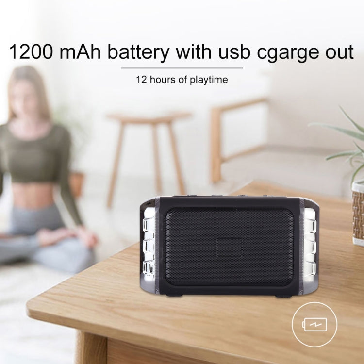 LN-22 DC 5V Portable Wireless Speaker with Hands-free Calling & Dual Colorful LED Light, Support USB & TF Card & 3.5mm Aux - Desktop Speaker by buy2fix | Online Shopping UK | buy2fix