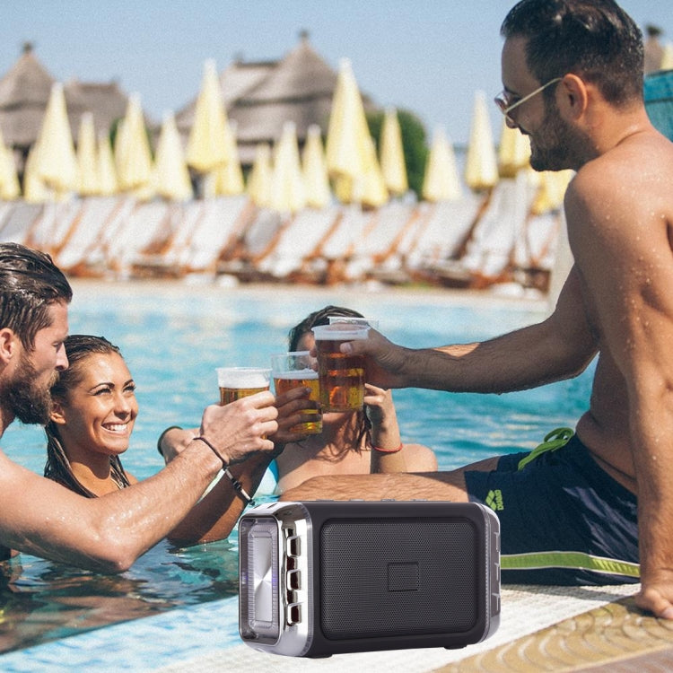 LN-22 DC 5V Portable Wireless Speaker with Hands-free Calling & Dual Colorful LED Light, Support USB & TF Card & 3.5mm Aux - Desktop Speaker by buy2fix | Online Shopping UK | buy2fix