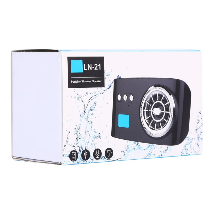 LN-21 DC 5V Portable Wireless Speaker with Hands-free Calling, Support USB & TF Card (Black) - Desktop Speaker by buy2fix | Online Shopping UK | buy2fix