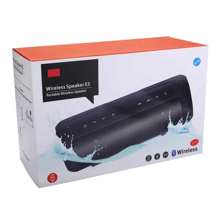 E5 Life Waterproof Bluetooth Stereo Speaker, with Built-in MIC & Handle, Support Hands-free Calls & TF Card & AUX IN & Power Bank, Bluetooth Distance: 10m(Blue) - Waterproof Speaker by buy2fix | Online Shopping UK | buy2fix