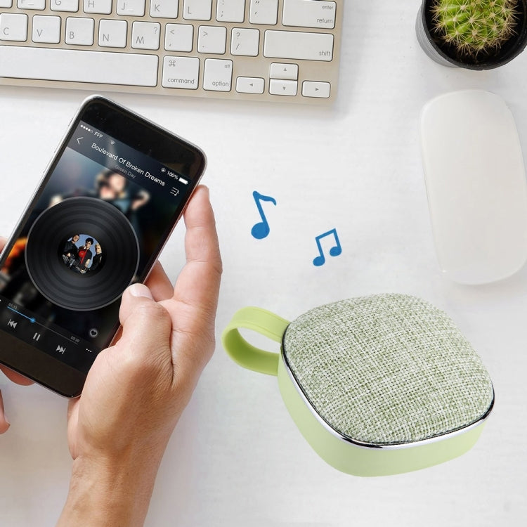 X25 Portable Fabric Design Bluetooth Stereo Speaker with Built-in MIC, Support Hands-free Calls & TF Card & AUX IN, Bluetooth Distance: 10m(Green) - Desktop Speaker by buy2fix | Online Shopping UK | buy2fix