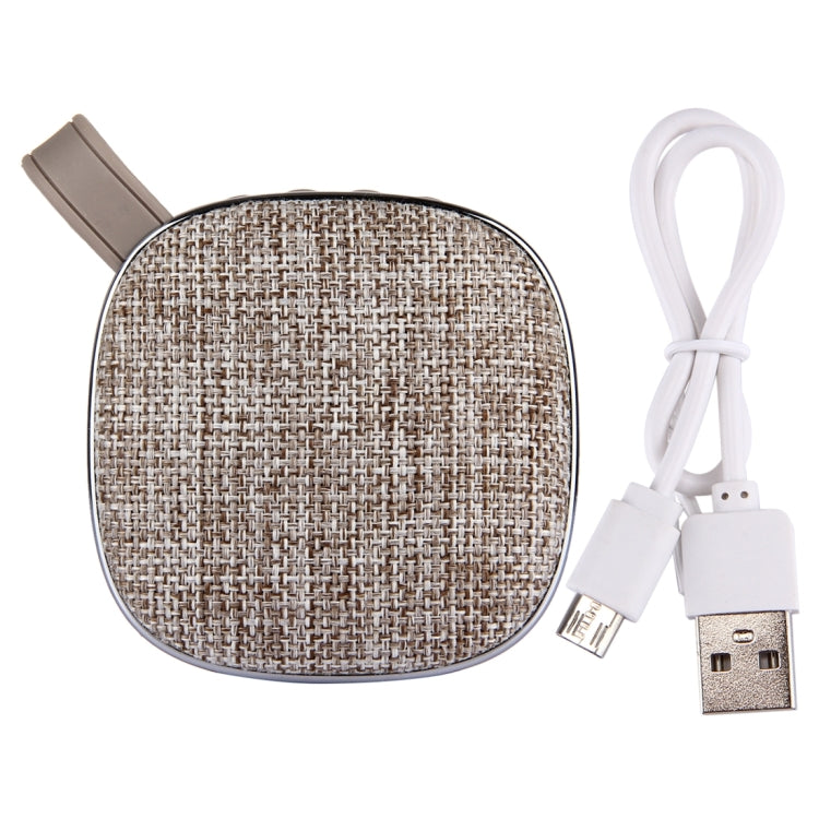 X25 Portable Fabric Design Bluetooth Stereo Speaker with Built-in MIC, Support Hands-free Calls & TF Card & AUX IN, Bluetooth Distance: 10m(Khaki) - Desktop Speaker by buy2fix | Online Shopping UK | buy2fix