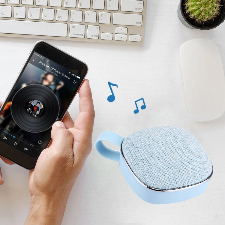 X25 Portable Fabric Design Bluetooth Stereo Speaker with Built-in MIC, Support Hands-free Calls & TF Card & AUX IN, Bluetooth Distance: 10m(Blue) - Desktop Speaker by buy2fix | Online Shopping UK | buy2fix