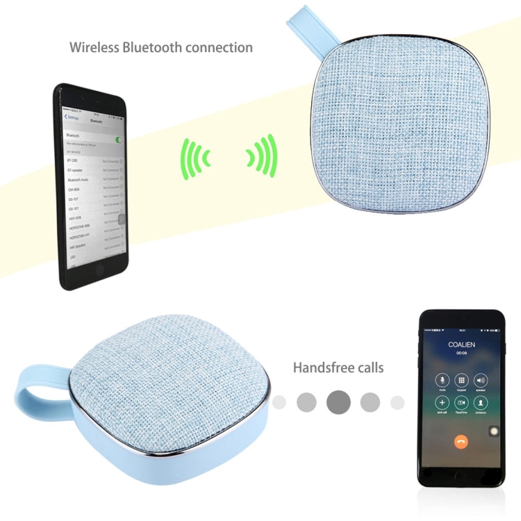 X25 Portable Fabric Design Bluetooth Stereo Speaker with Built-in MIC, Support Hands-free Calls & TF Card & AUX IN, Bluetooth Distance: 10m(Blue) - Desktop Speaker by buy2fix | Online Shopping UK | buy2fix