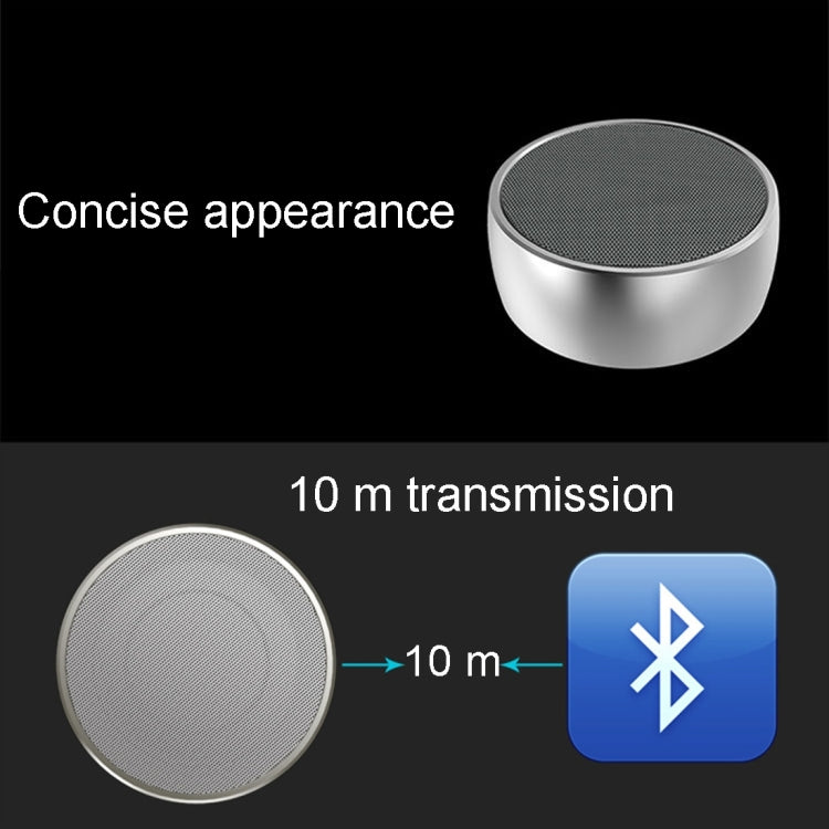BS01 Portable Bluetooth Speaker, Support Hands-free Calls & TF Card & AUX IN(Silver) - Desktop Speaker by buy2fix | Online Shopping UK | buy2fix