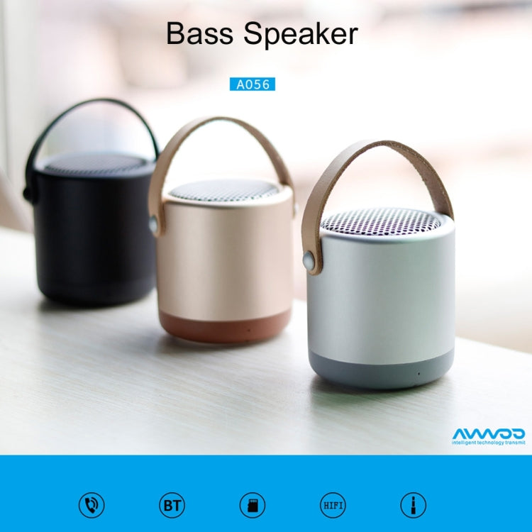 A056 Portable Outdoor Metal Bluetooth V4.1 Speaker with Mic, Support Hands-free & AUX Line In (Black) - Desktop Speaker by buy2fix | Online Shopping UK | buy2fix