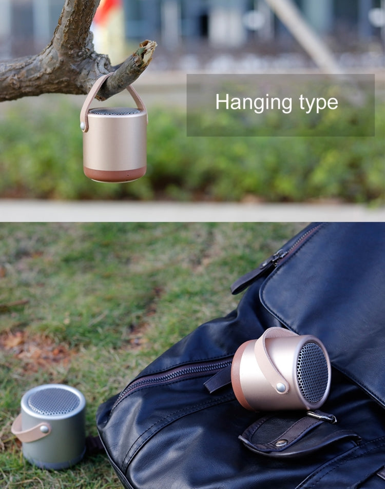A056 Portable Outdoor Metal Bluetooth V4.1 Speaker with Mic, Support Hands-free & AUX Line In (Black) - Desktop Speaker by buy2fix | Online Shopping UK | buy2fix