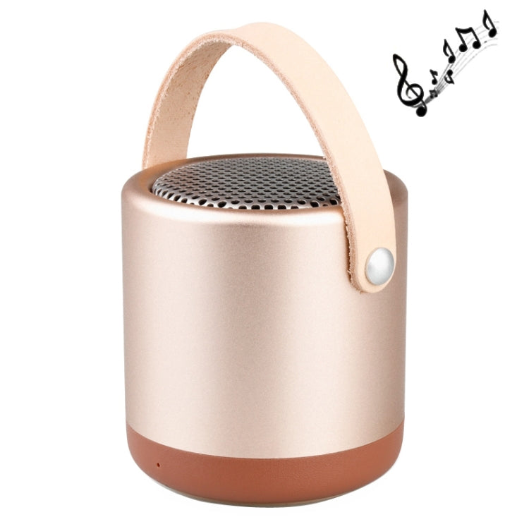 A056 Portable Outdoor Metal Bluetooth V4.1 Speaker with Mic, Support Hands-free & AUX Line In (Gold) - Desktop Speaker by buy2fix | Online Shopping UK | buy2fix
