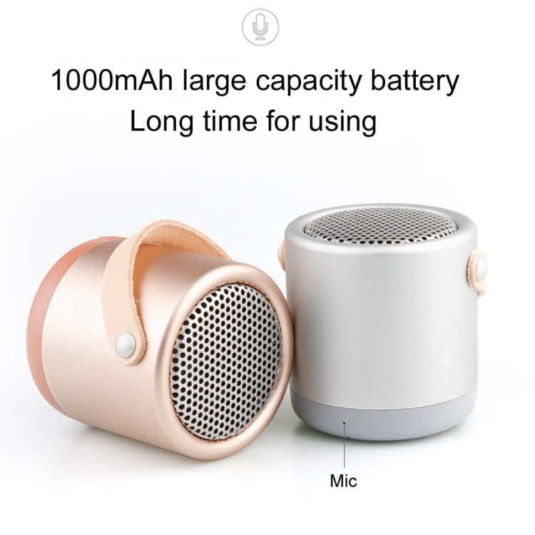 A056 Portable Outdoor Metal Bluetooth V4.1 Speaker with Mic, Support Hands-free & AUX Line In (Gold) - Desktop Speaker by buy2fix | Online Shopping UK | buy2fix