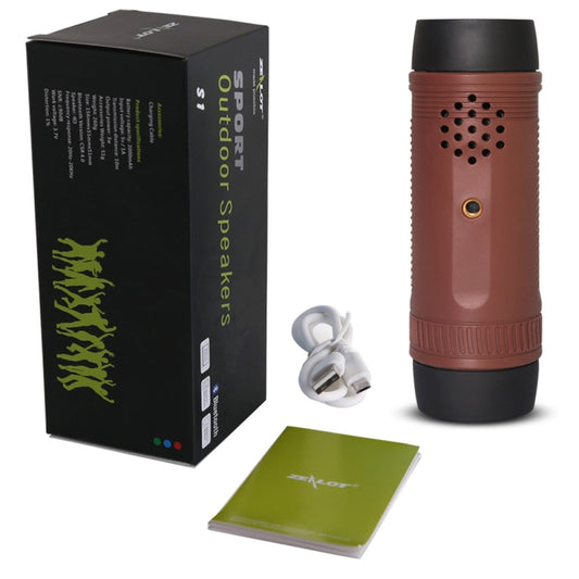 Zealot S1 Multifunctional Outdoor Waterproof Bluetooth Speaker, 4000mAh Battery, For iPhone, Galaxy, Sony, Lenovo, HTC, Huawei, Google, LG, Xiaomi, other Smartphones(Coffee) - Waterproof Speaker by ZEALOT | Online Shopping UK | buy2fix