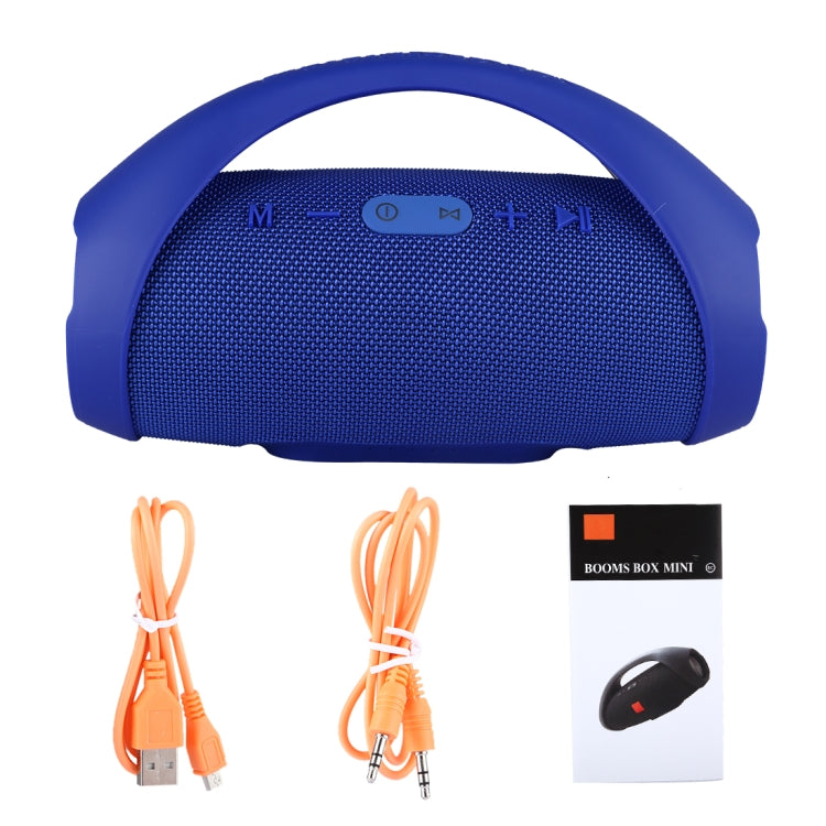BOOMS BOX3 MINI E10 Splash-proof Portable Bluetooth Stereo Speaker Built-in Mic (Blue) - Desktop Speaker by buy2fix | Online Shopping UK | buy2fix