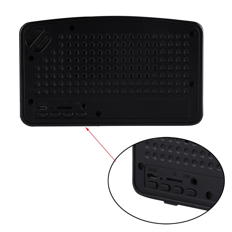 Portable Wireless Bluetooth V4.2 Stereo Speaker with Lanyard, Built-in MIC, Support Hands-free Calls & TF Card & AUX IN & FM, Bluetooth Distance: 10m (Black) - Desktop Speaker by buy2fix | Online Shopping UK | buy2fix