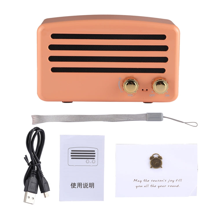 Portable Wireless Bluetooth V4.2 Stereo Speaker with Lanyard, Built-in MIC, Support Hands-free Calls & TF Card & AUX IN & FM, Bluetooth Distance: 10m (Orange) - Desktop Speaker by buy2fix | Online Shopping UK | buy2fix
