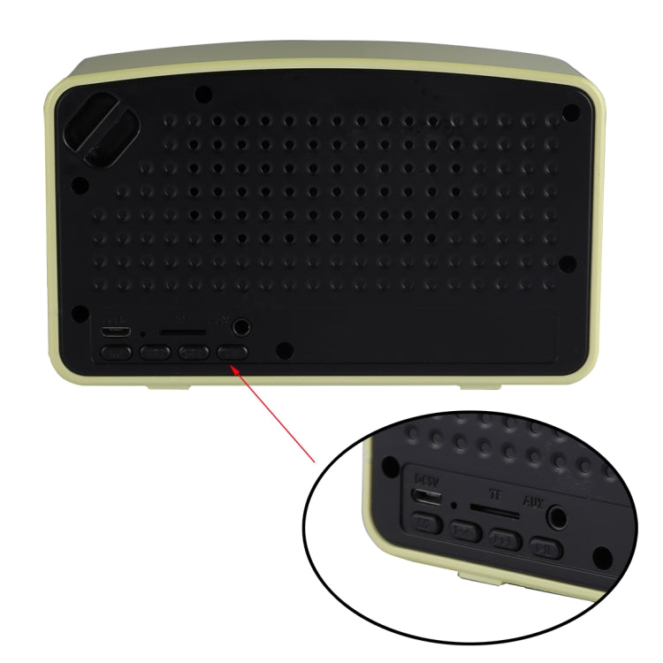 Portable Wireless Bluetooth V4.2 Stereo Speaker with Lanyard, Built-in MIC, Support Hands-free Calls & TF Card & AUX IN & FM, Bluetooth Distance: 10m (Green) - Desktop Speaker by buy2fix | Online Shopping UK | buy2fix