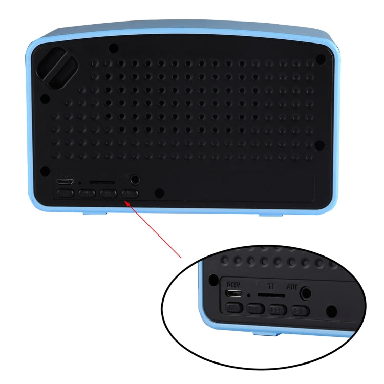 Portable Wireless Bluetooth V4.2 Stereo Speaker with Lanyard, Built-in MIC, Support Hands-free Calls & TF Card & AUX IN & FM, Bluetooth Distance: 10m (Baby Blue) - Desktop Speaker by buy2fix | Online Shopping UK | buy2fix