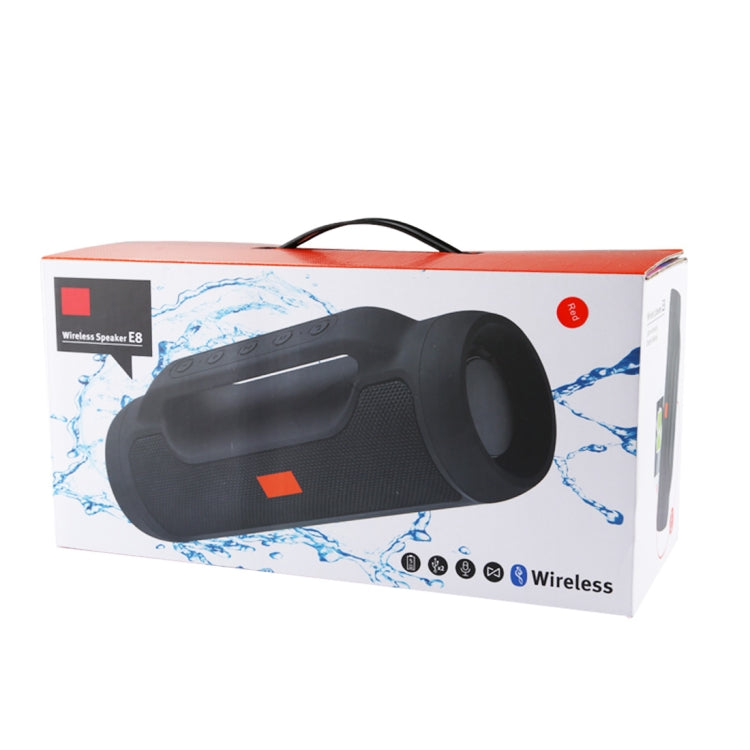 E8 Portable Waterproof Stereo Music Wireless Sports Bluetooth Speaker, Built-in MIC, Support Hands-free Calls & TF Card & AUX Audio, Bluetooth Distance: 10m (Red) - Desktop Speaker by buy2fix | Online Shopping UK | buy2fix