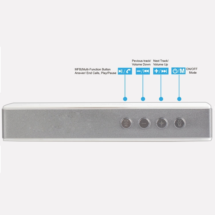 YM370 Multifunctional Bluetooth Speaker with Mic, Support Hands-free Calls & TF Card(Grey) - Desktop Speaker by buy2fix | Online Shopping UK | buy2fix