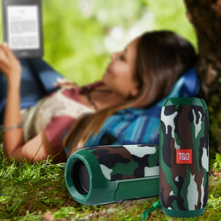 T&G TG117 Portable Bluetooth Stereo Speaker, with Built-in MIC, Support Hands-free Calls & TF Card & AUX IN & FM, Bluetooth Distance: 10m(Green) - Desktop Speaker by T&G | Online Shopping UK | buy2fix
